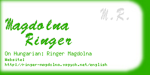 magdolna ringer business card